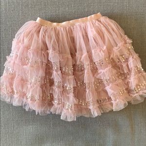 NEW Cotton On Kids blush pink sequin skirt Sz 1-2